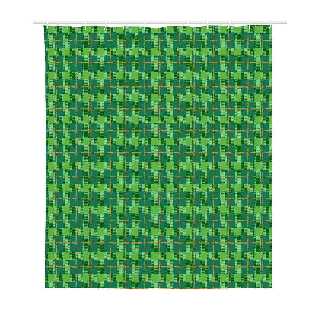 Shamrock Tartan St. Patrick's Day Print Polyester Shower Curtain