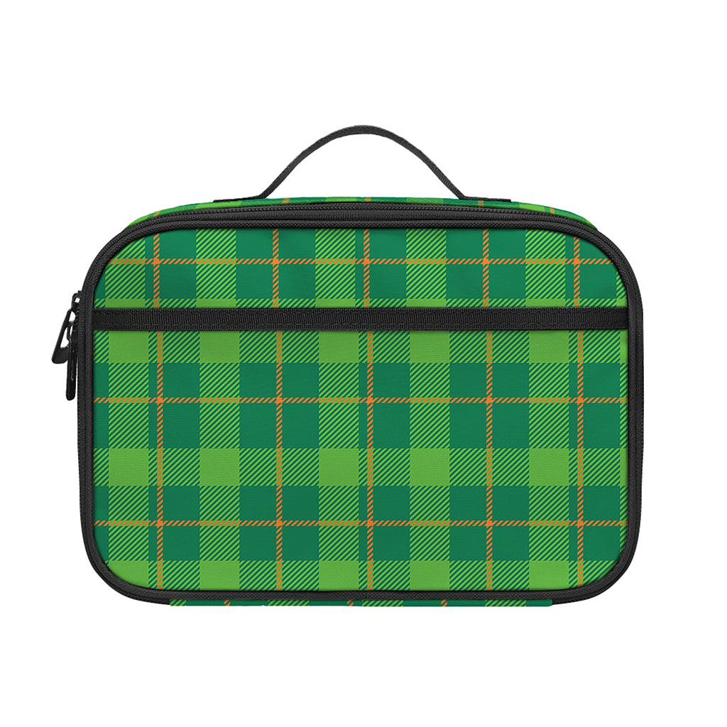 Shamrock Tartan St. Patrick's Day Print Portable Lunch Bag