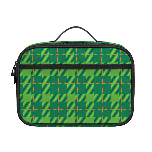 Shamrock Tartan St. Patrick's Day Print Portable Lunch Bag