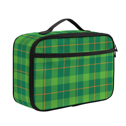 Shamrock Tartan St. Patrick's Day Print Portable Lunch Bag