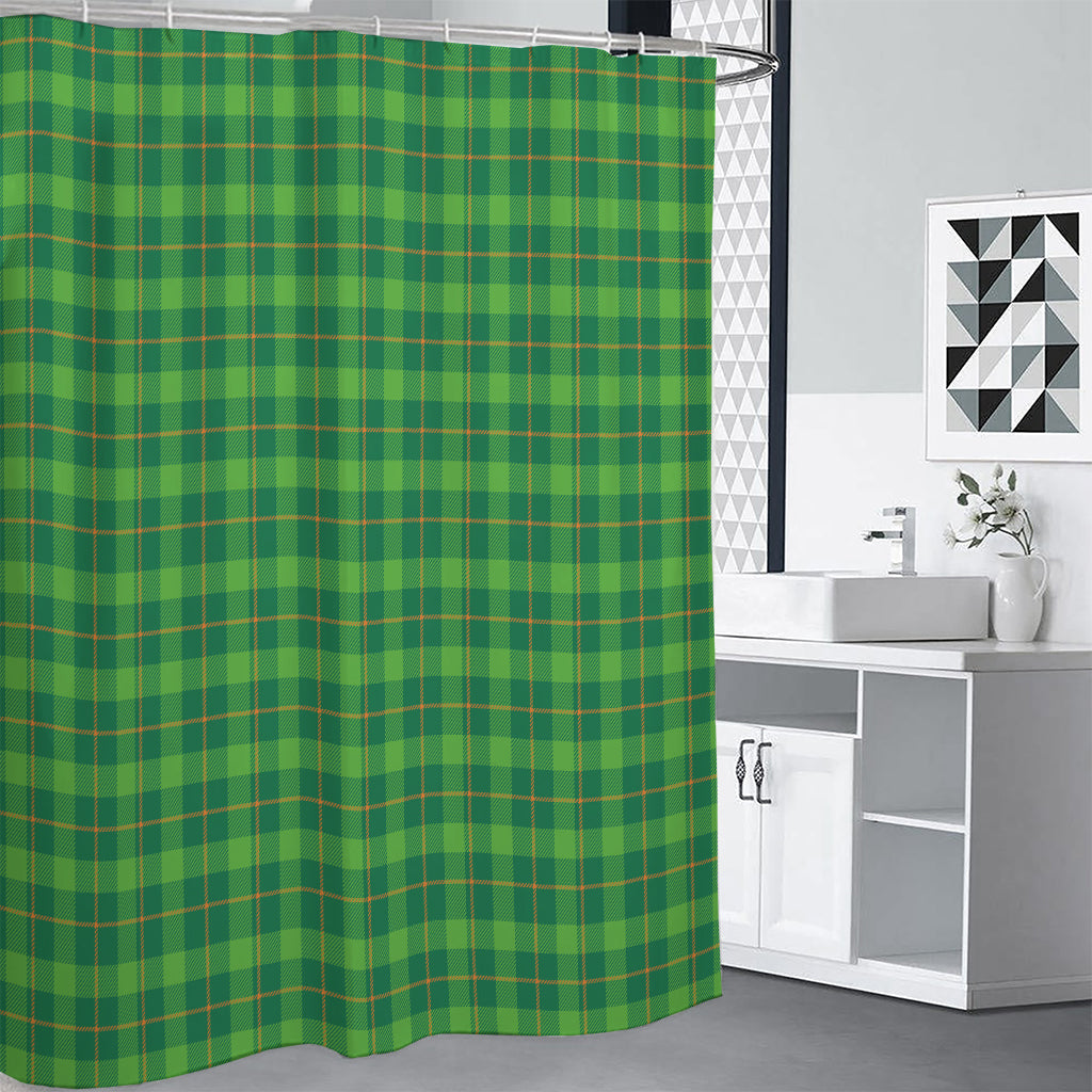 Shamrock Tartan St. Patrick's Day Print Premium Shower Curtain