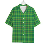 Shamrock Tartan St. Patrick's Day Print Rayon Hawaiian Shirt
