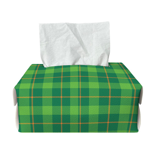 Shamrock Tartan St. Patrick's Day Print Rectangle Tissue Box Cover