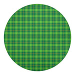 Shamrock Tartan St. Patrick's Day Print Round Blanket