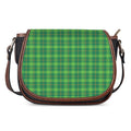 Shamrock Tartan St. Patrick's Day Print Saddle Bag