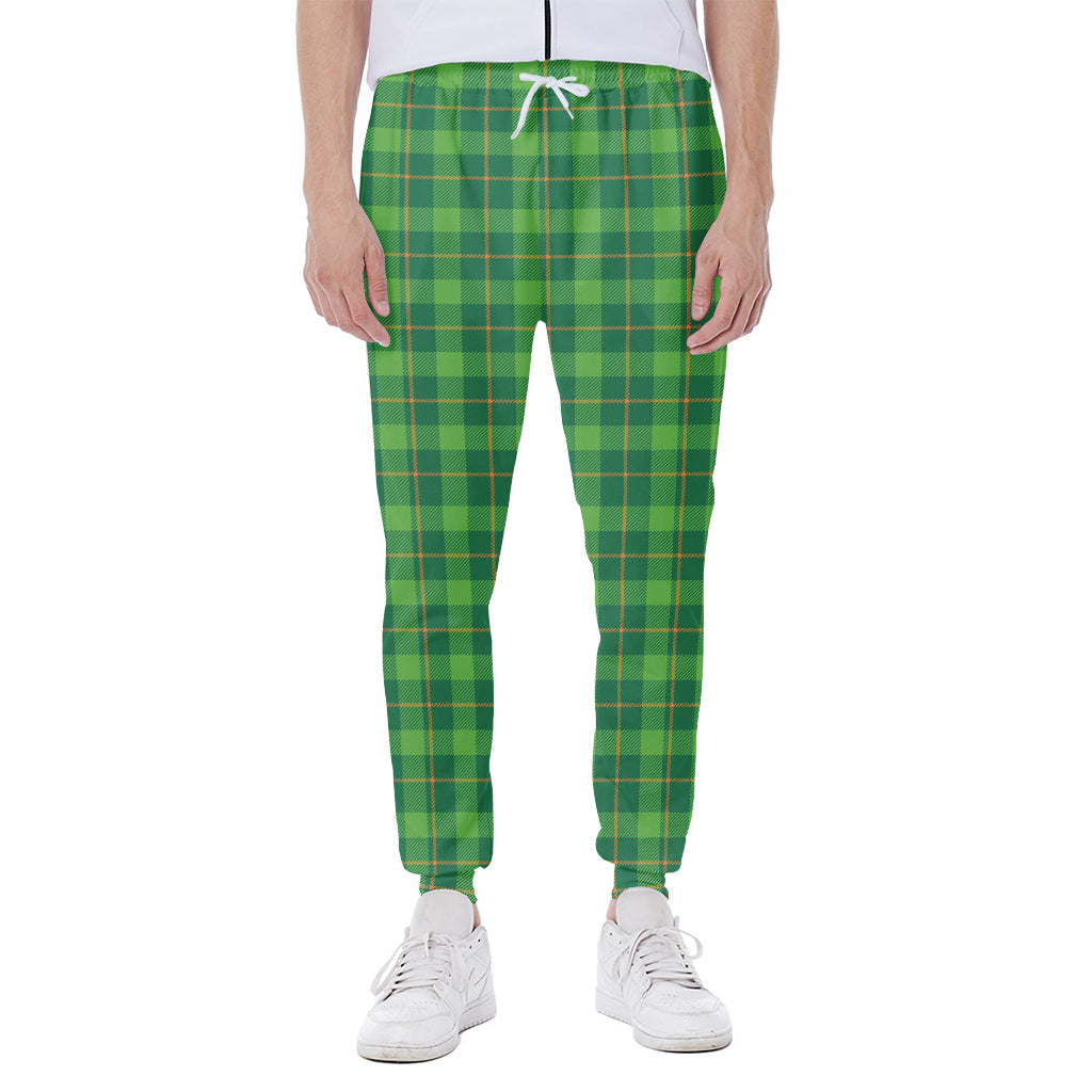 Shamrock Tartan St. Patrick's Day Print Scuba Joggers