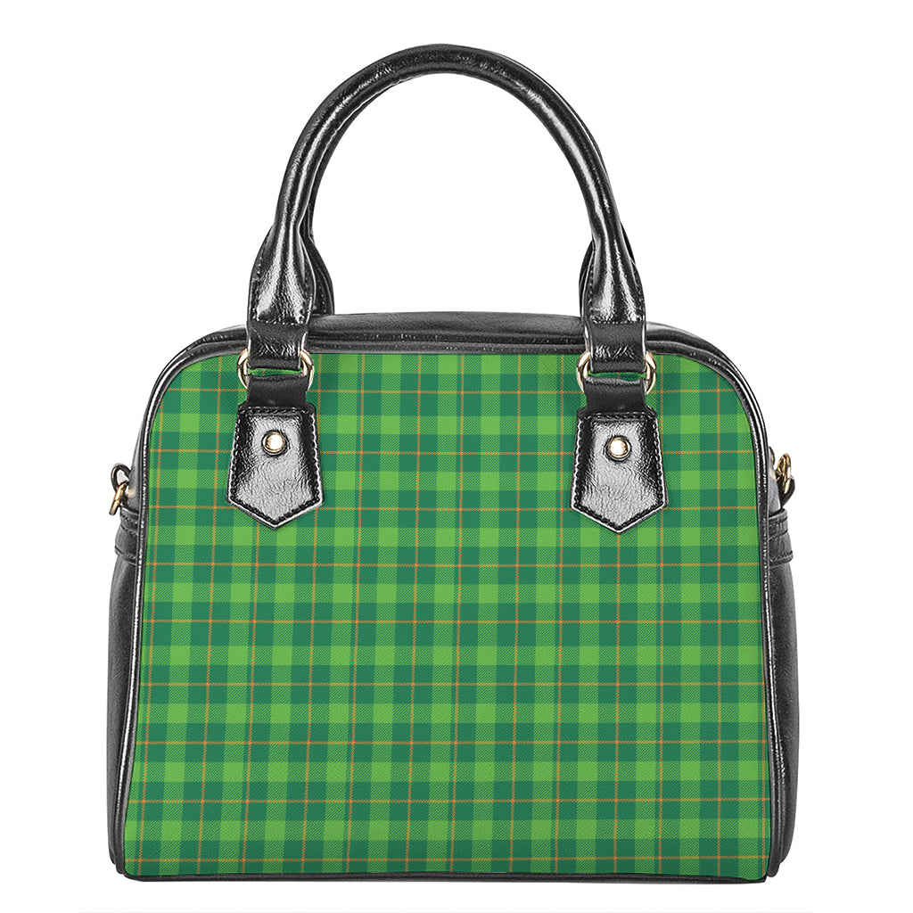 Shamrock Tartan St. Patrick's Day Print Shoulder Handbag