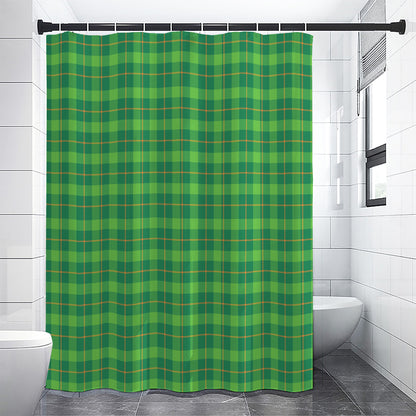 Shamrock Tartan St. Patrick's Day Print Shower Curtain