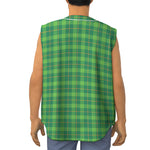 Shamrock Tartan St. Patrick's Day Print Sleeveless Baseball Jersey
