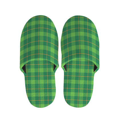 Shamrock Tartan St. Patrick's Day Print Slippers