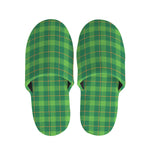 Shamrock Tartan St. Patrick's Day Print Slippers