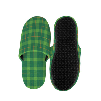 Shamrock Tartan St. Patrick's Day Print Slippers