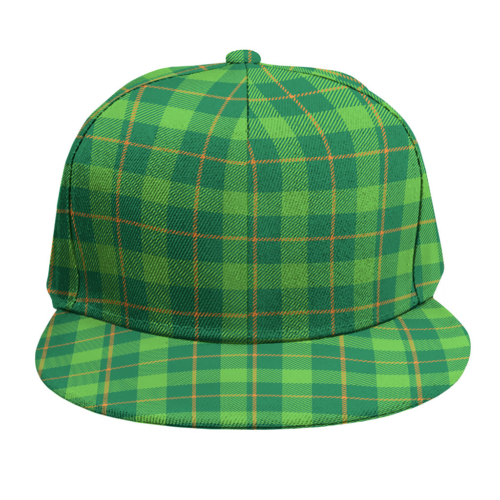 Shamrock Tartan St. Patrick's Day Print Snapback Cap