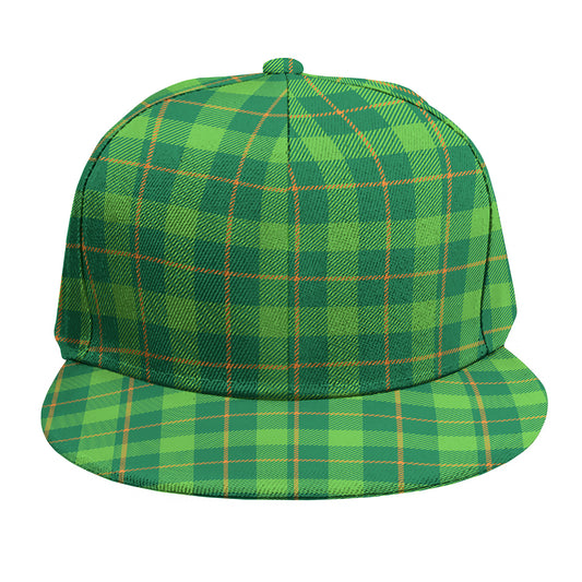Shamrock Tartan St. Patrick's Day Print Snapback Cap