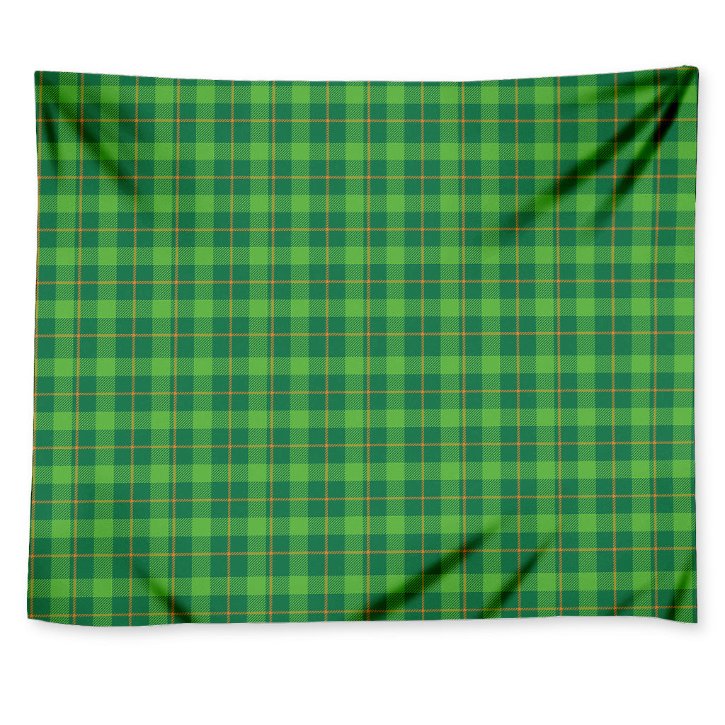 Shamrock Tartan St. Patrick's Day Print Tapestry