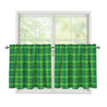 Shamrock Tartan St. Patrick's Day Print Tier Curtains