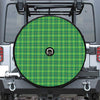 Shamrock Tartan St. Patrick's Day Print Tire Cover With Camera Hole