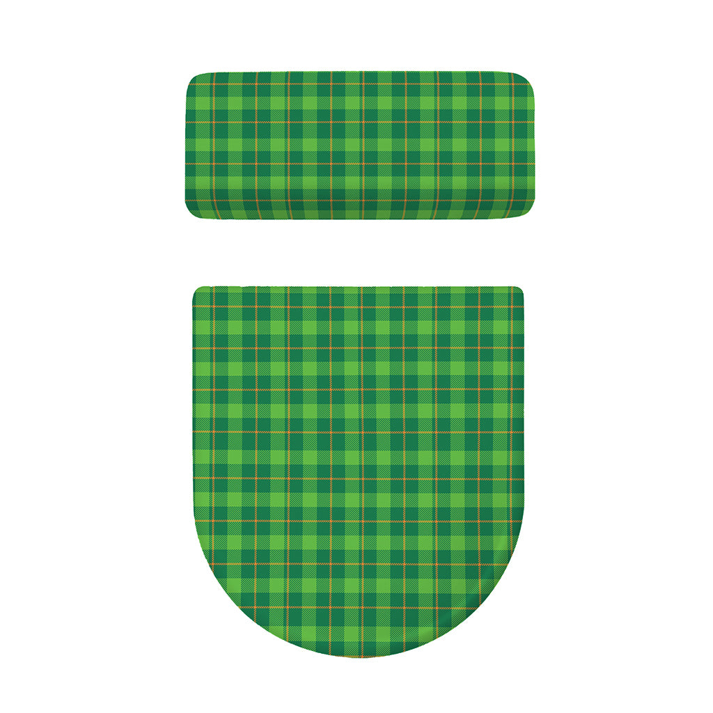 Shamrock Tartan St. Patrick's Day Print Toilet Lid And Tank Cover Set