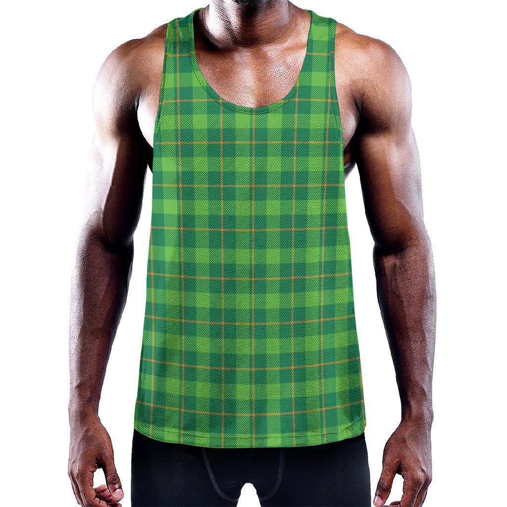 Shamrock Tartan St. Patrick's Day Print Training Tank Top