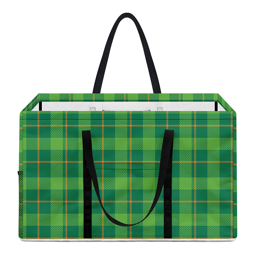 Shamrock Tartan St. Patrick's Day Print Utility Tote Bag