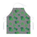 Shamrocks Houndstooth Pattern Print Adjustable Apron