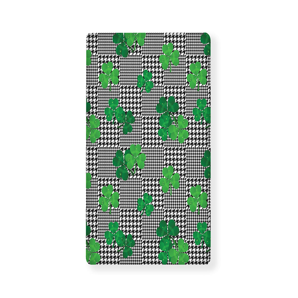 Shamrocks Houndstooth Pattern Print Baby Crib Sheet