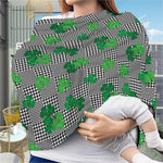 Shamrocks Houndstooth Pattern Print Baby Seat Cover