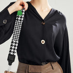 Shamrocks Houndstooth Pattern Print Bag Strap
