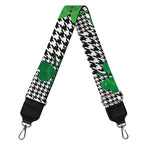 Shamrocks Houndstooth Pattern Print Bag Strap
