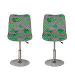 Shamrocks Houndstooth Pattern Print Bar Stool Covers