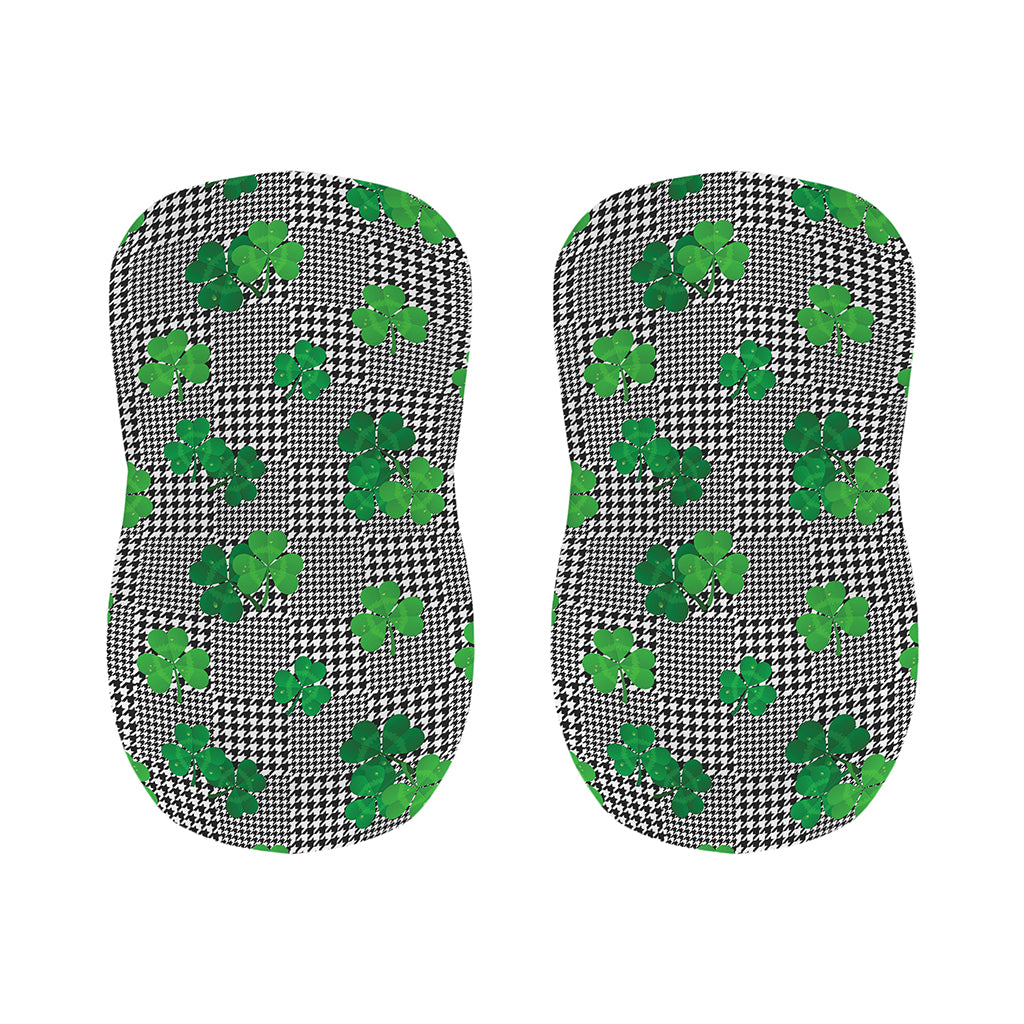 Shamrocks Houndstooth Pattern Print Bar Stool Covers