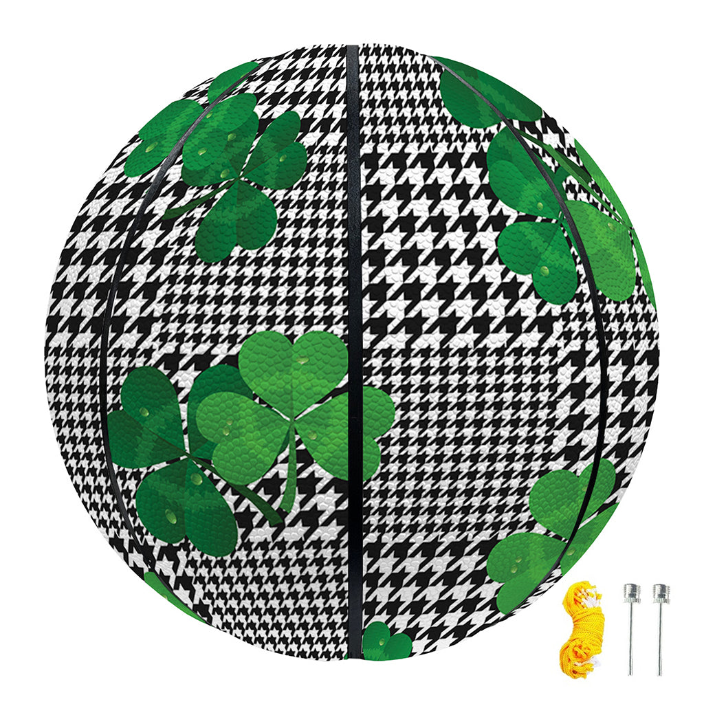 Shamrocks Houndstooth Pattern Print Basketball