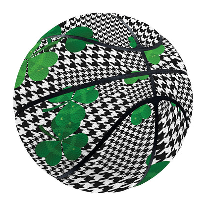 Shamrocks Houndstooth Pattern Print Basketball