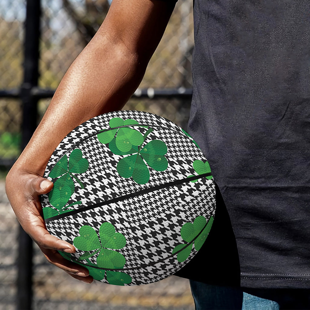 Shamrocks Houndstooth Pattern Print Basketball