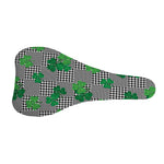 Shamrocks Houndstooth Pattern Print Bicycle Seat Cover