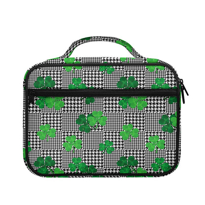 Shamrocks Houndstooth Pattern Print Briefcase Bible Bag