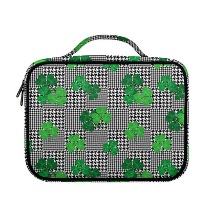 Shamrocks Houndstooth Pattern Print Briefcase Bible Bag