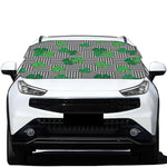 Shamrocks Houndstooth Pattern Print Car Windshield Snow Cover
