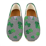Shamrocks Houndstooth Pattern Print Casual Shoes