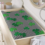 Shamrocks Houndstooth Pattern Print Changing Pad Cover