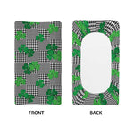 Shamrocks Houndstooth Pattern Print Changing Pad Cover