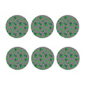 Shamrocks Houndstooth Pattern Print Coaster Set