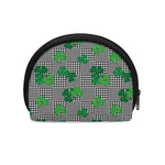 Shamrocks Houndstooth Pattern Print Coin Purse