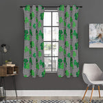 Shamrocks Houndstooth Pattern Print Curtain