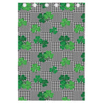 Shamrocks Houndstooth Pattern Print Curtain