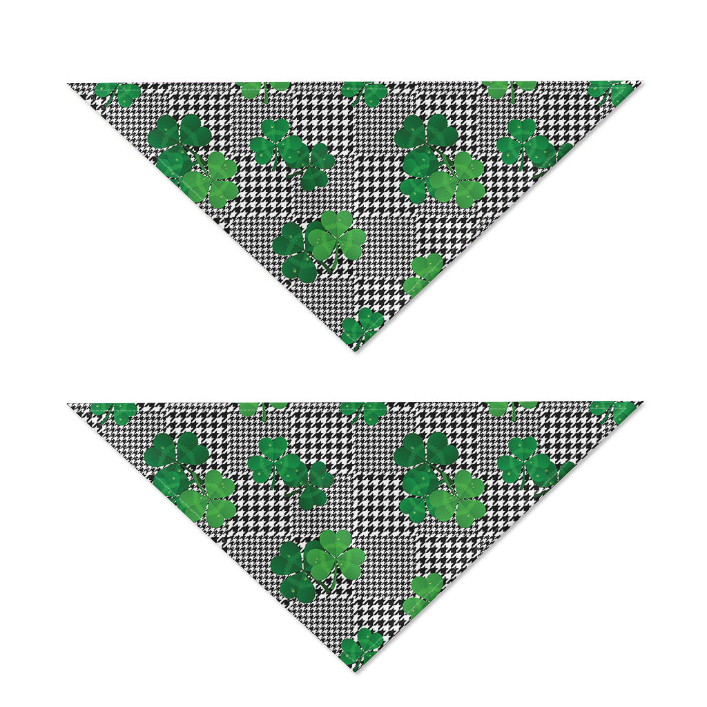 Shamrocks Houndstooth Pattern Print Dog Bandana