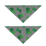 Shamrocks Houndstooth Pattern Print Dog Bandana