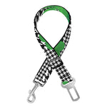 Shamrocks Houndstooth Pattern Print Dog Seat Belt