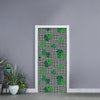 Shamrocks Houndstooth Pattern Print Door Sticker