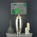 Shamrocks Houndstooth Pattern Print Drum Lamp Shade
